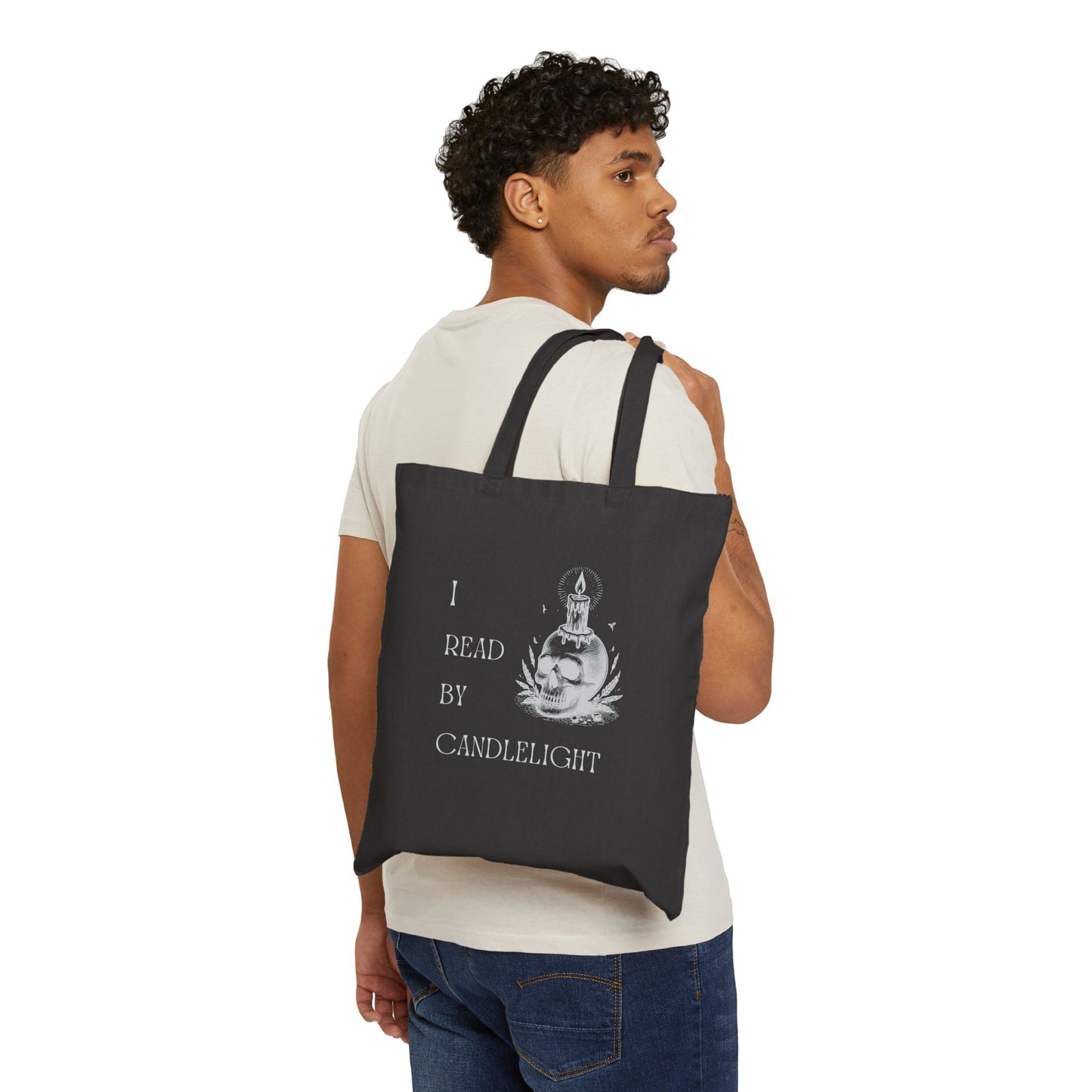 I Read By Candlelight Canvas Tote Bag.