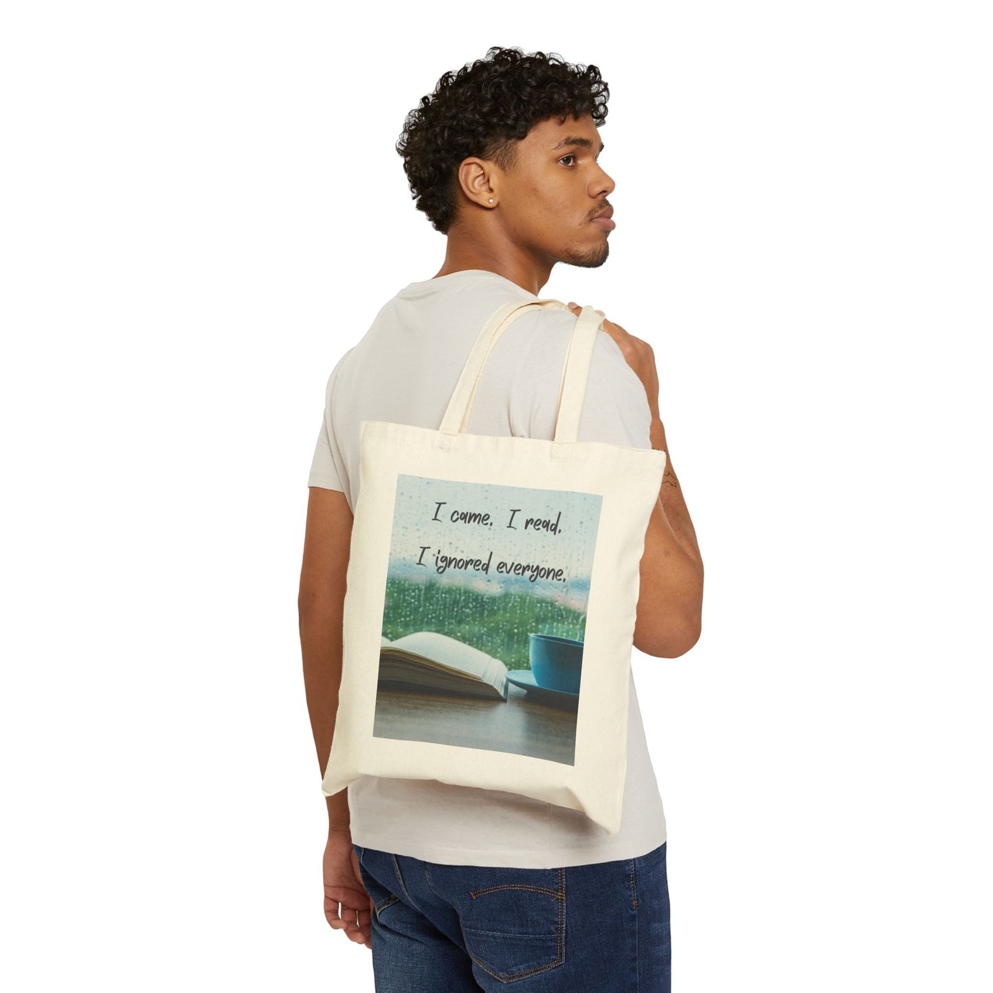 I Ignored Everyone. Canvas Tote Bag.